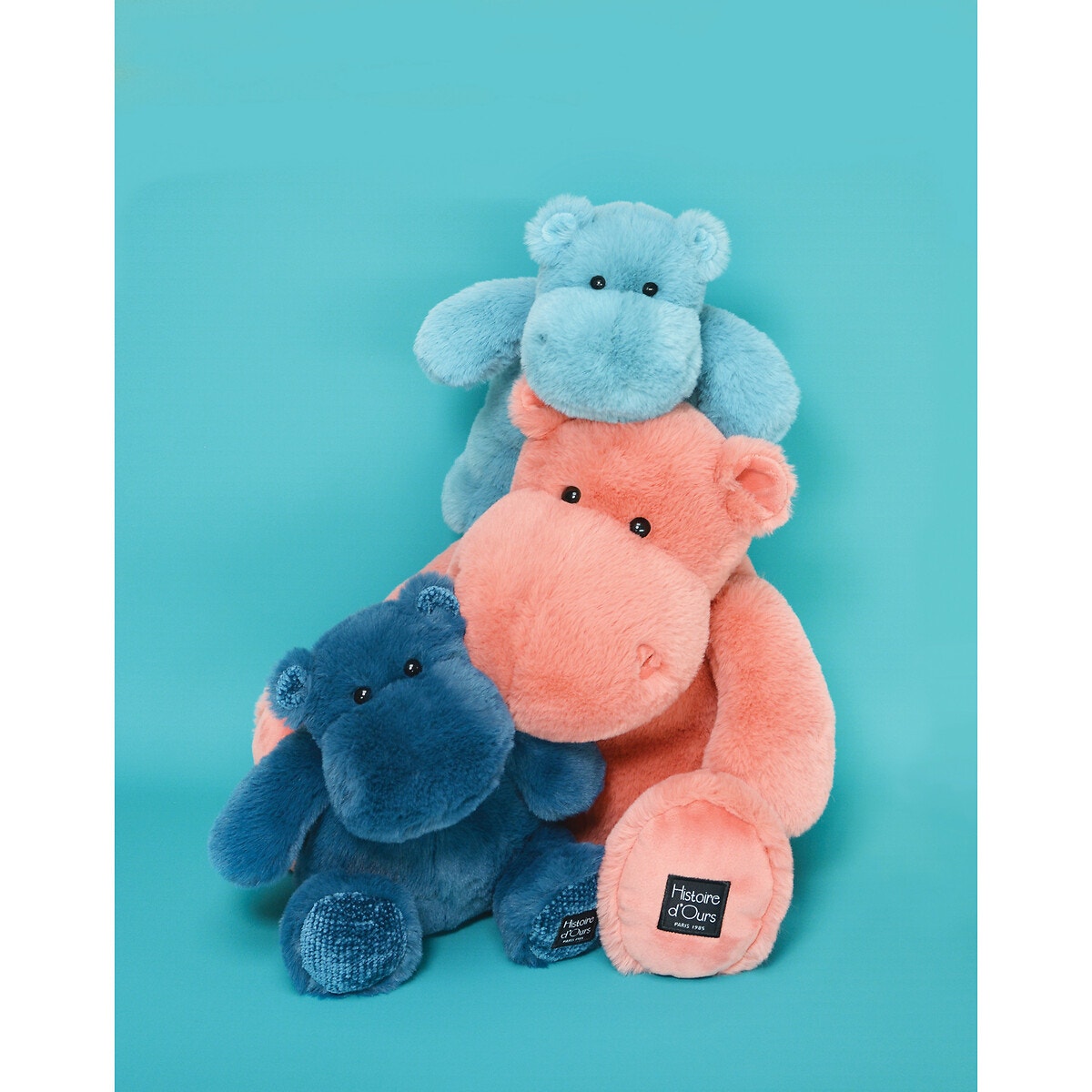 Peluche hip'pop 25 cm bleu canard, HISTOIRE D'OURS