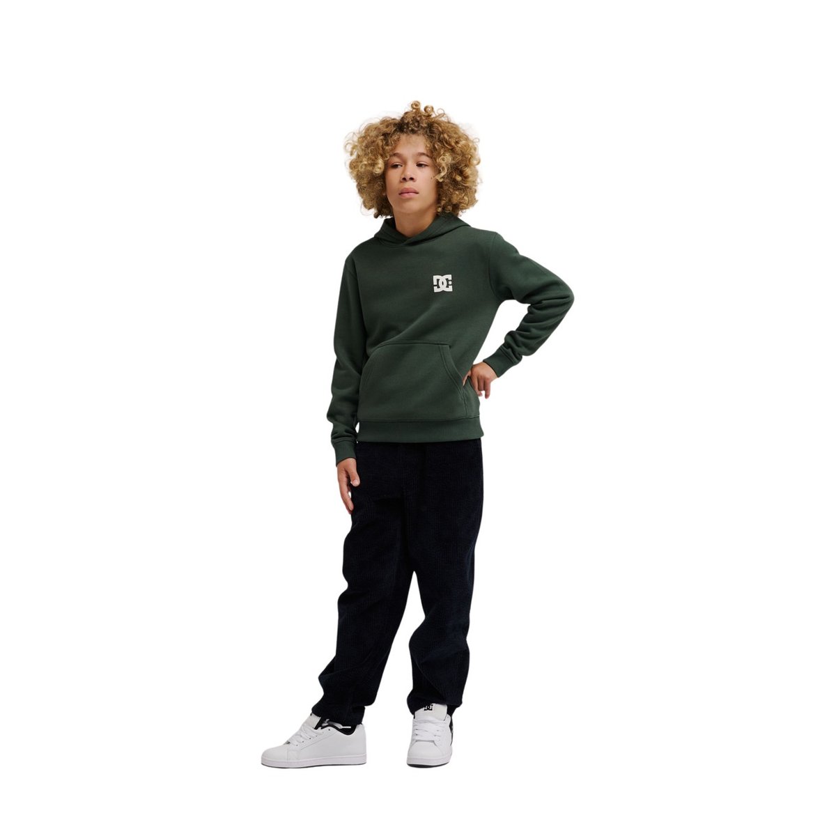 Sweat capuche PUSHING FORWARD. vert deep forest, DC SHOES