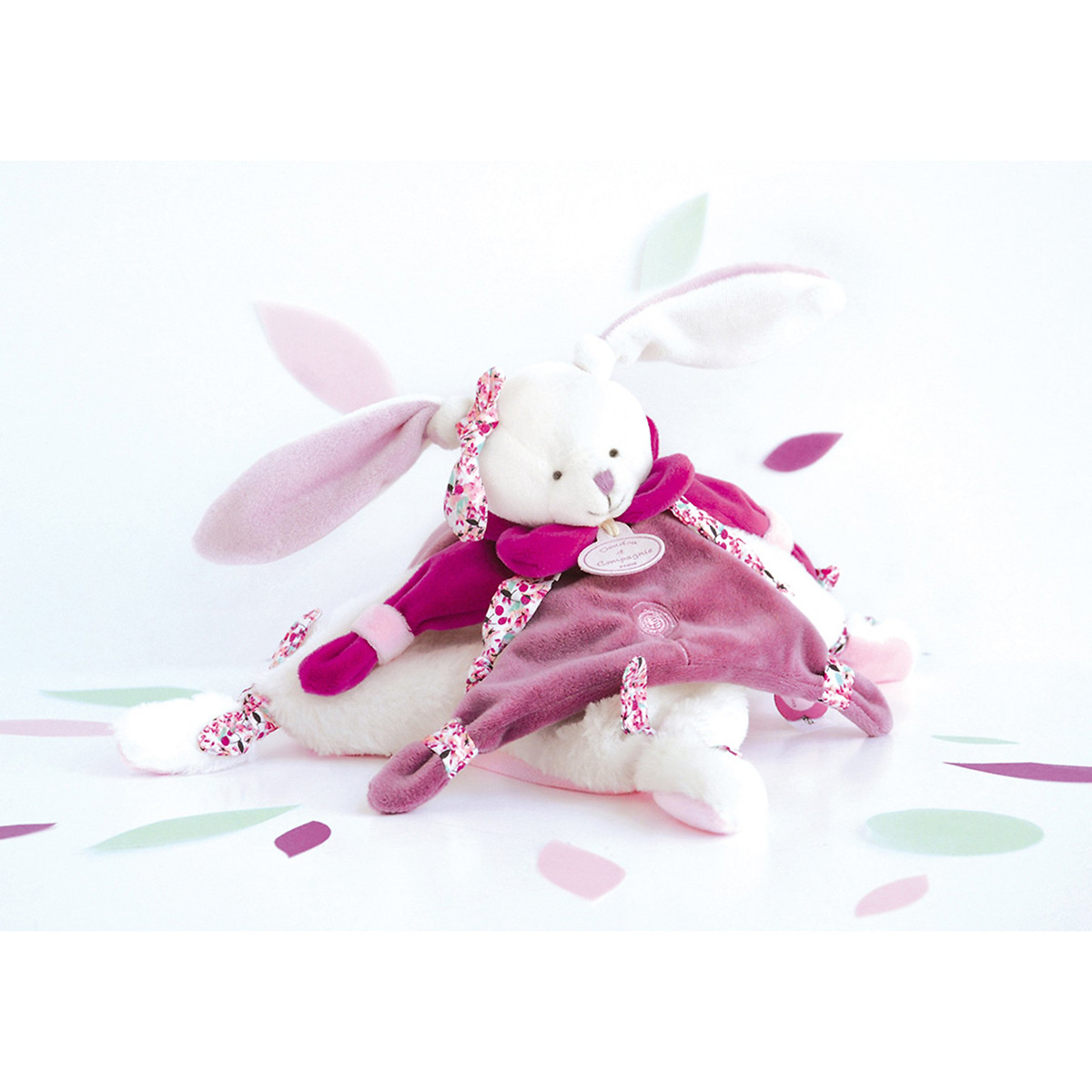 Cerise le lapin doudou 27cm - dc2703 rose rose, DOUDOU ET COMPAGNIE