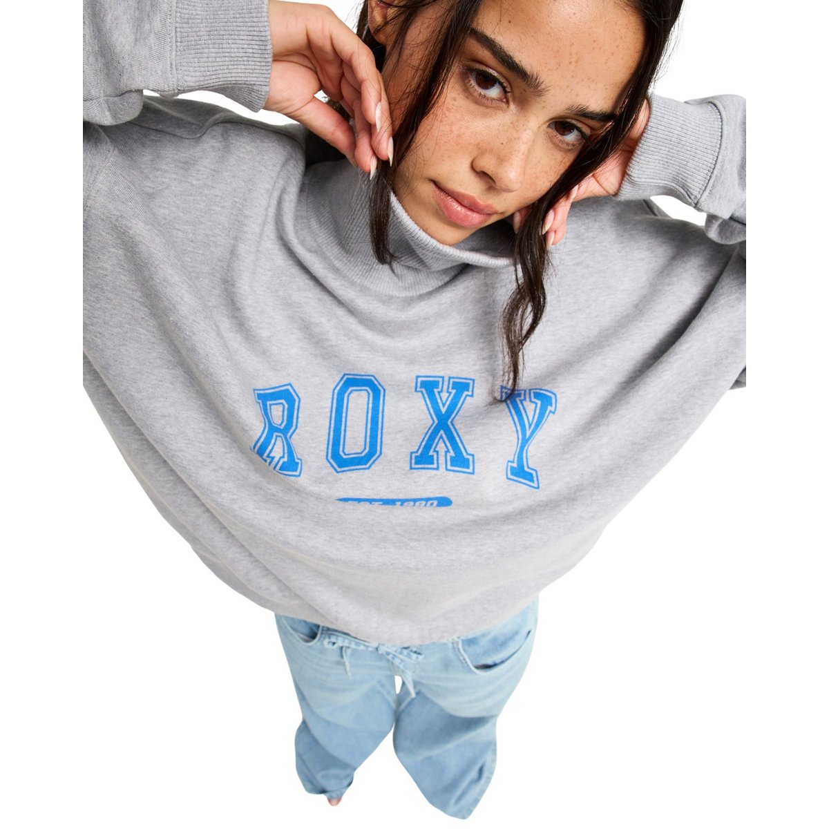 Sweat décontracté TWILIGHT RUN. gris medium grey heather, ROXY