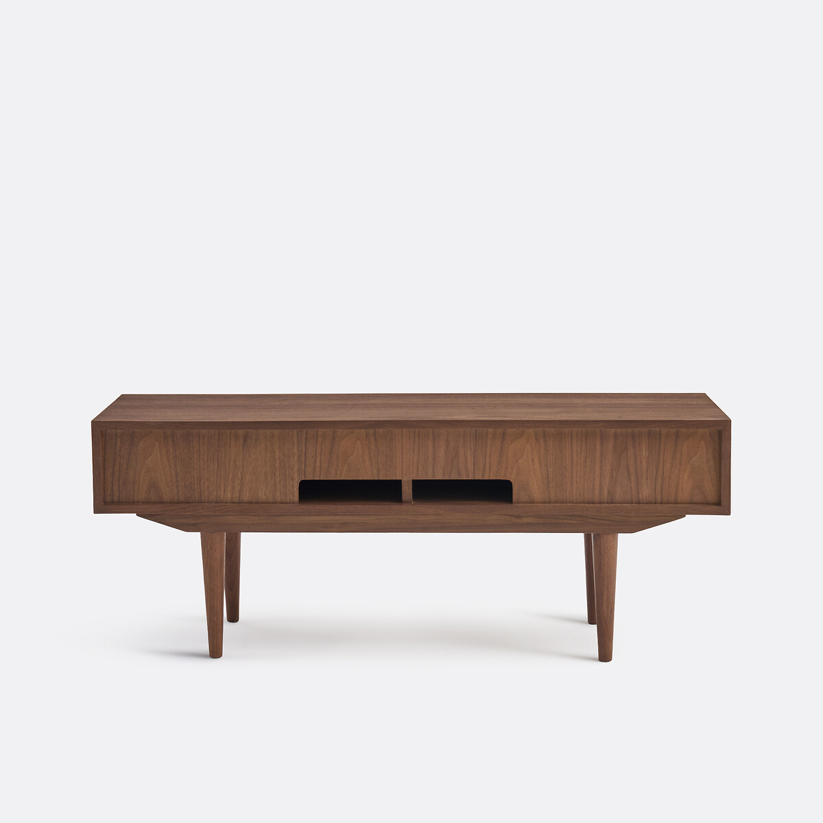 Banc TV 2 portes coulissantes, en noyer et plaqué, QUILDA noyer, LA REDOUTE INTERIEURS