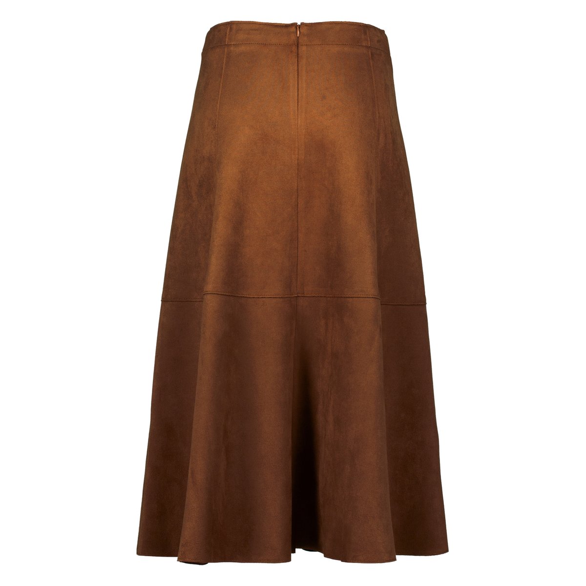 Jupe midi in velourlederoptik bright tobacco, ZERO