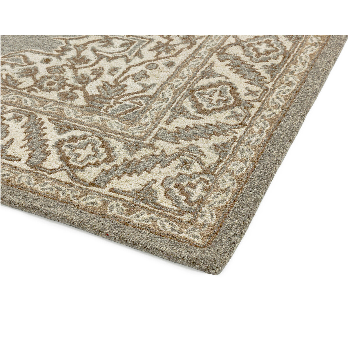 Traditional Persian Style Medallion Rug in 100% Wool natural beige, ÉDITÉ