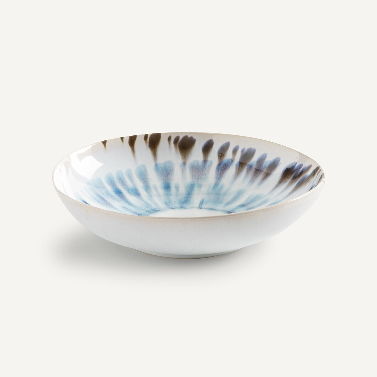 Set of 4 Amadora Deep Sandstone Plates blue/white/brown , AM.PM