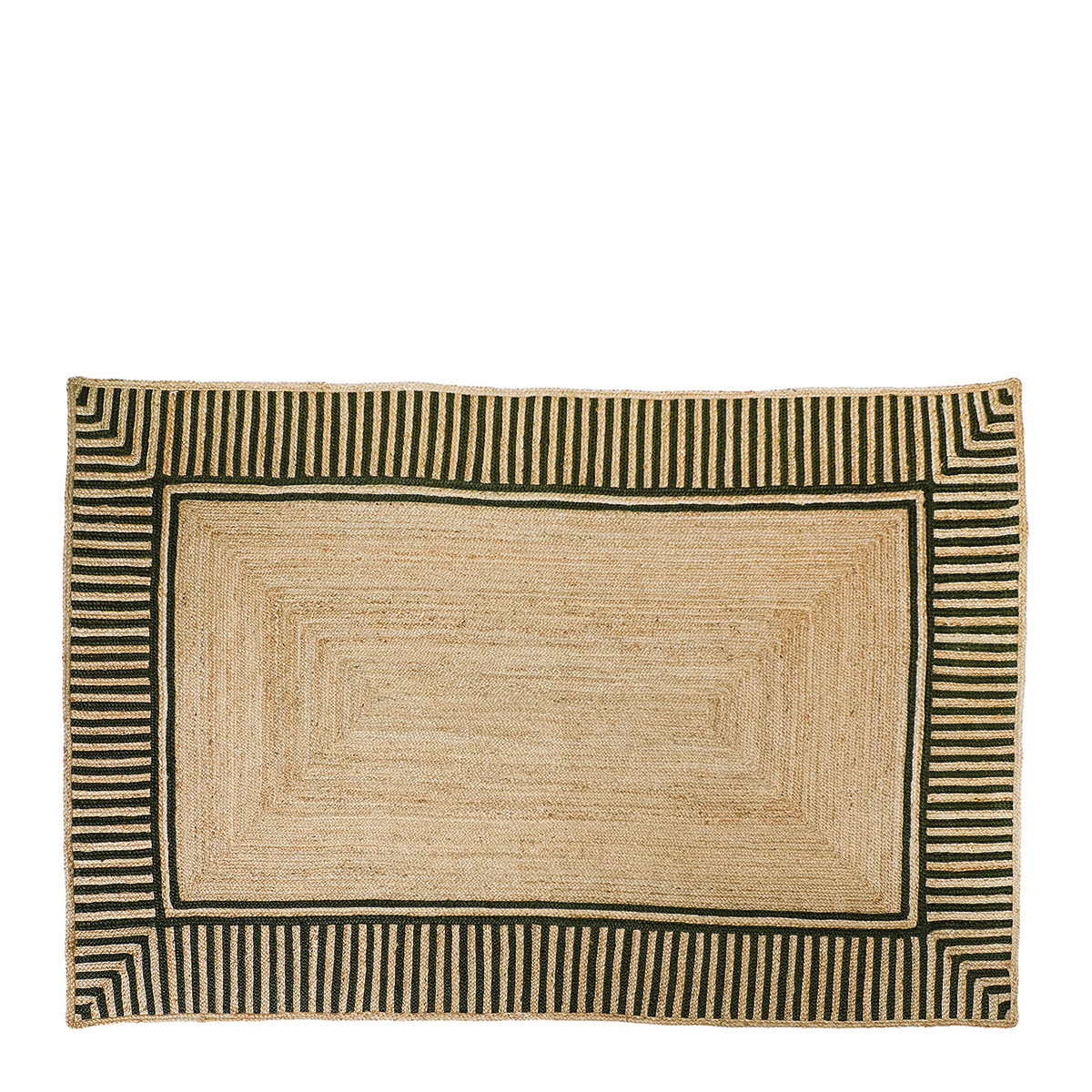 Tapis DAMCO en jute noir, BLANC D’IVOIRE