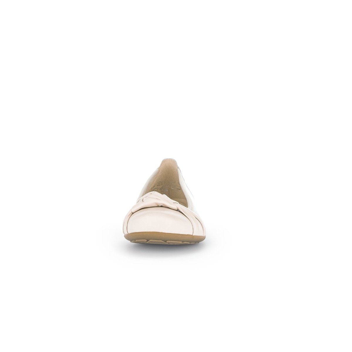 Ballerines en cuir lisse à talon décroché ivoire, GABOR