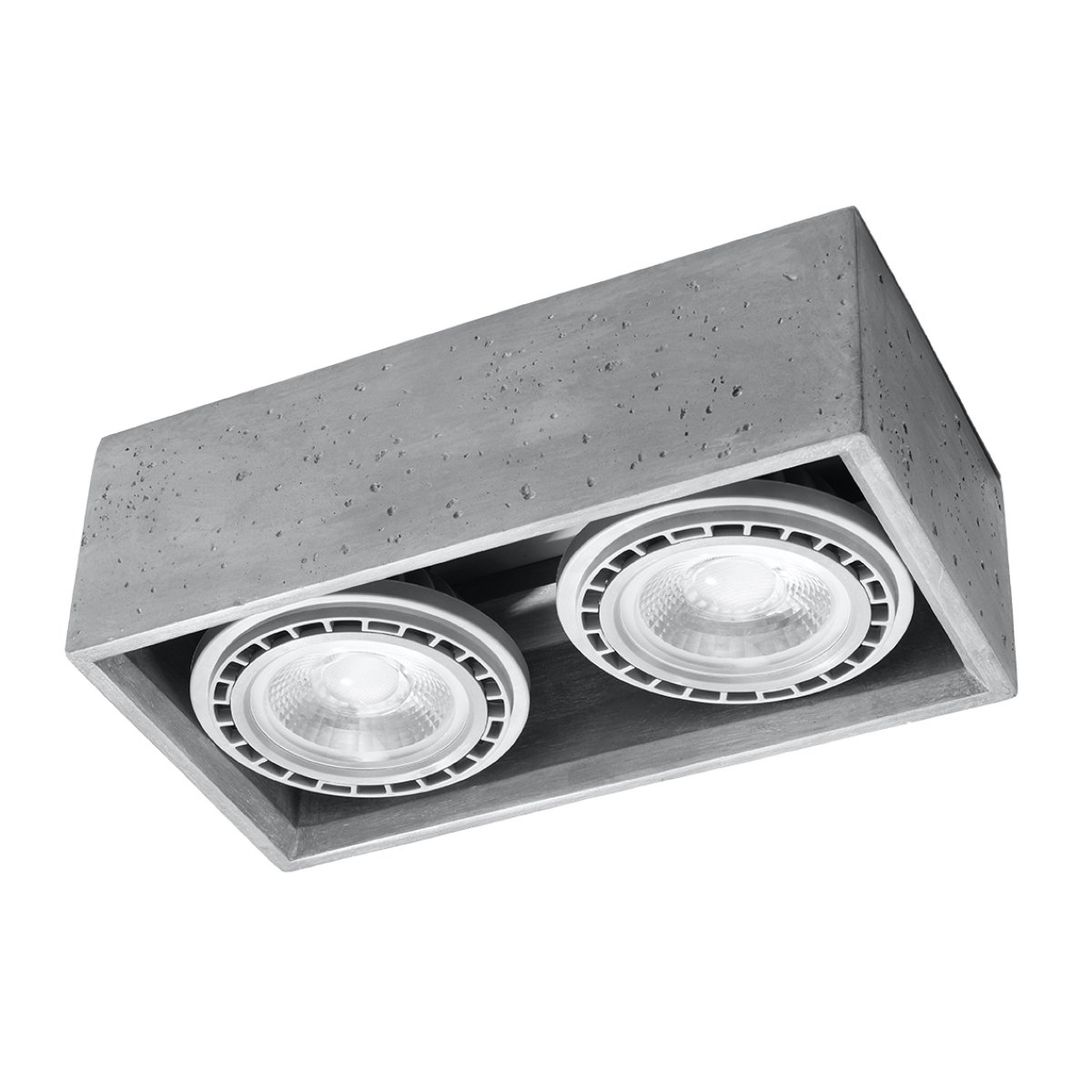 Plafonnier Béton Gris GU10/ES111 2 Quatro gris, EDEN