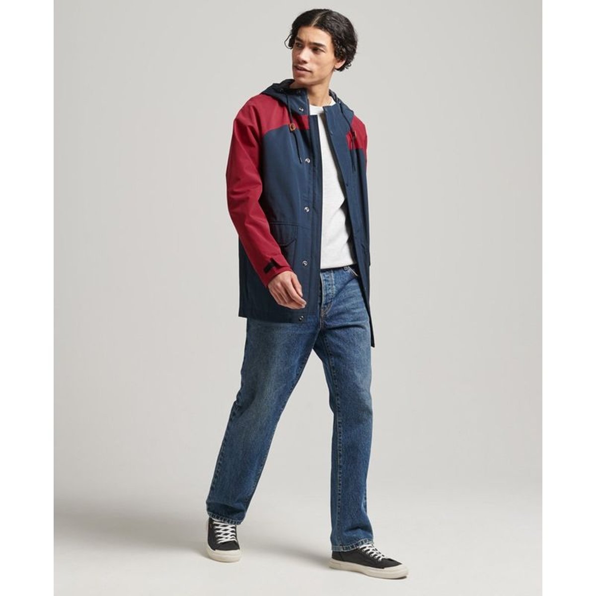 Veste de voile Vintage bleu marine chrome nordique, SUPERDRY