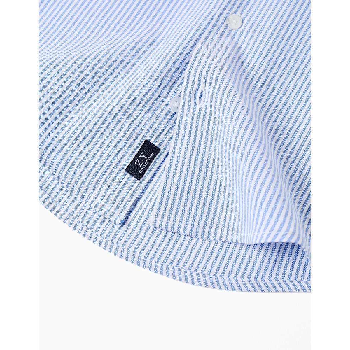 Chemise Oxford à Rayures bleu clair, ZIPPY