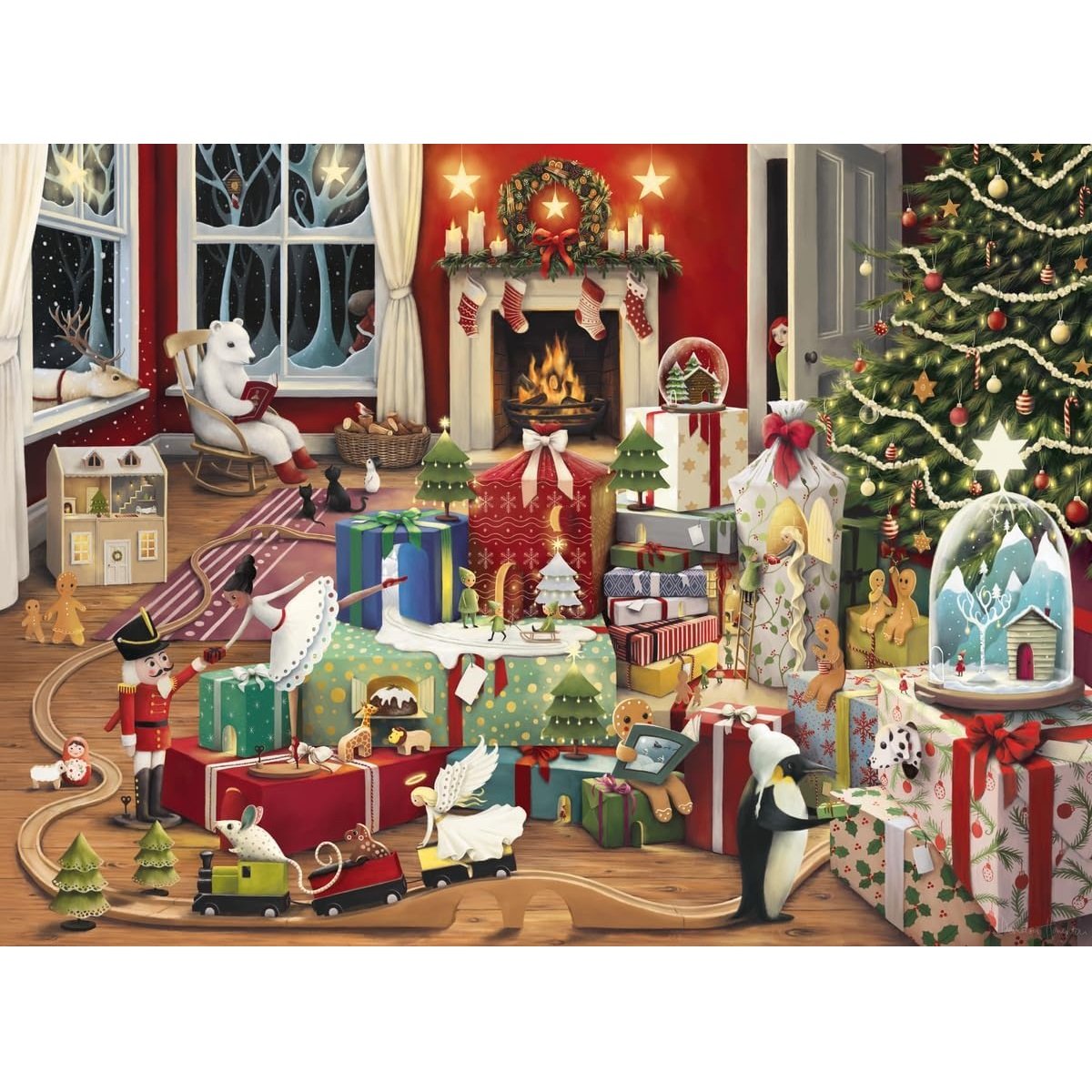 Puzzle Un Noël enchanté 500 pcs bleu, RAVENSBURGER