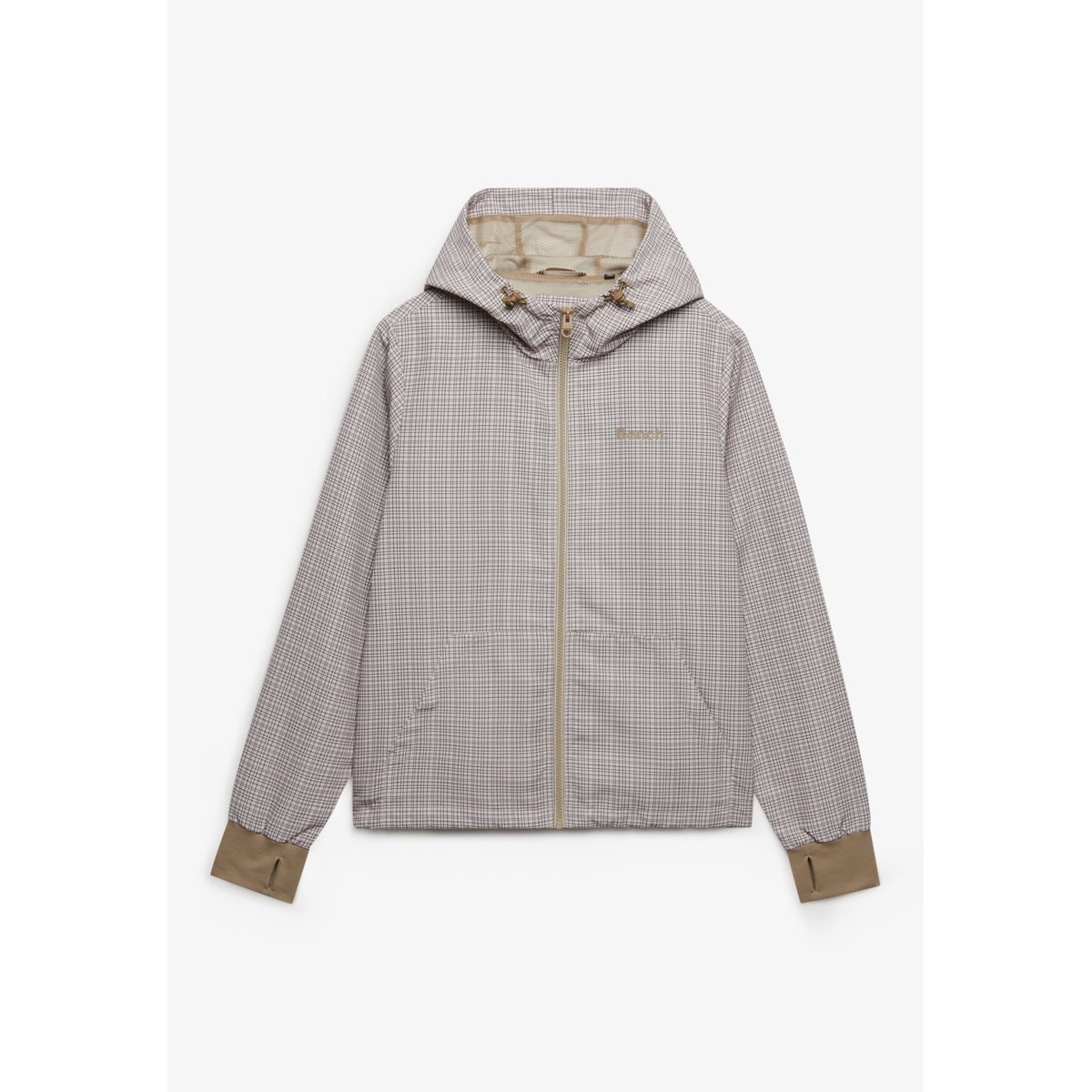 Veste à capuche Bench avec fermeture éclair carreaux légers mélancoliques/ dune, SUPERDRY