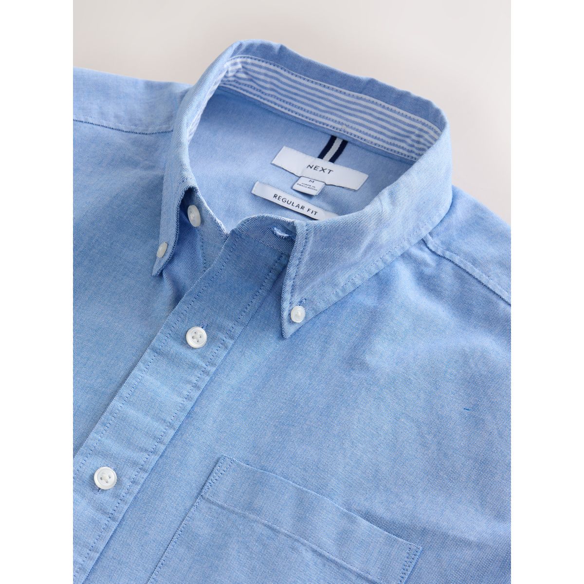 Chemise oxford à manches courtes bleu clair, NEXT