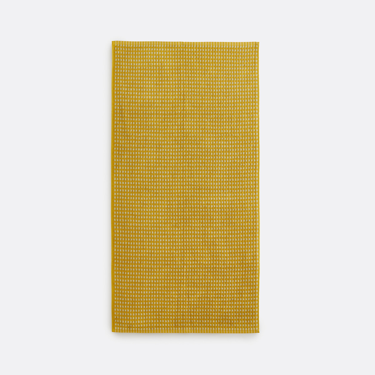 Drap de bain tissé, en éponge jacquard 500 g, GRANNA vert olive/opaline, LA REDOUTE INTERIEURS