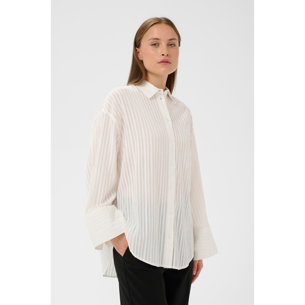 Chemise à manches longues blanc broken white, SOAKED IN LUXURY