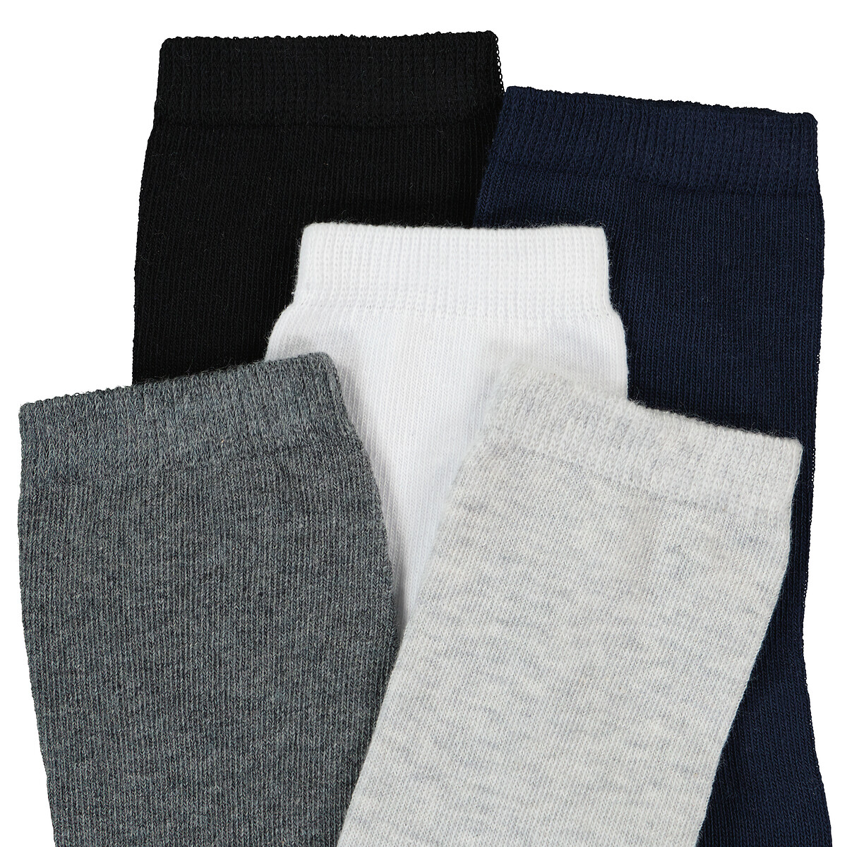 Lot de 10 paires de chaussettes noir + blanc + gris + bleu, LA REDOUTE COLLECTIONS