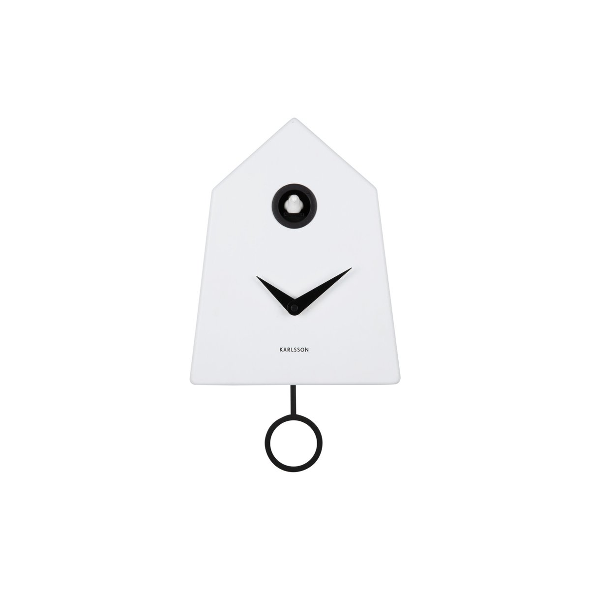 Horloge Murale Plastique GRAFICO CUCKOO blanc, KARLSSON