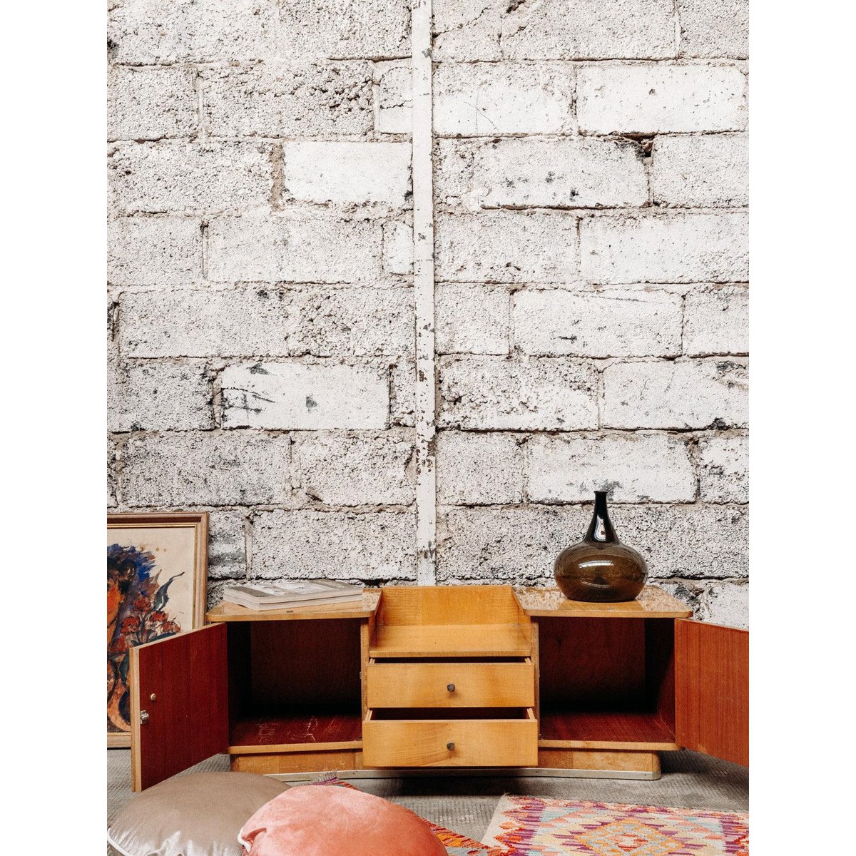 Meuble de rangement en bois Gustave N°94 - Bon état bois clair, DEBONGOUT