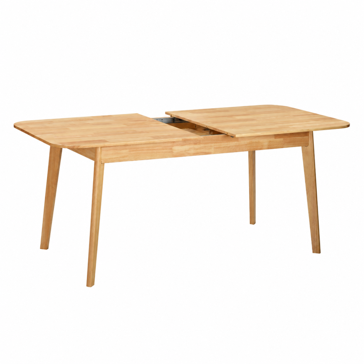 Table à manger extensible en hévéa 6 à 8 pers SOLINE bois clair, CALICOSY