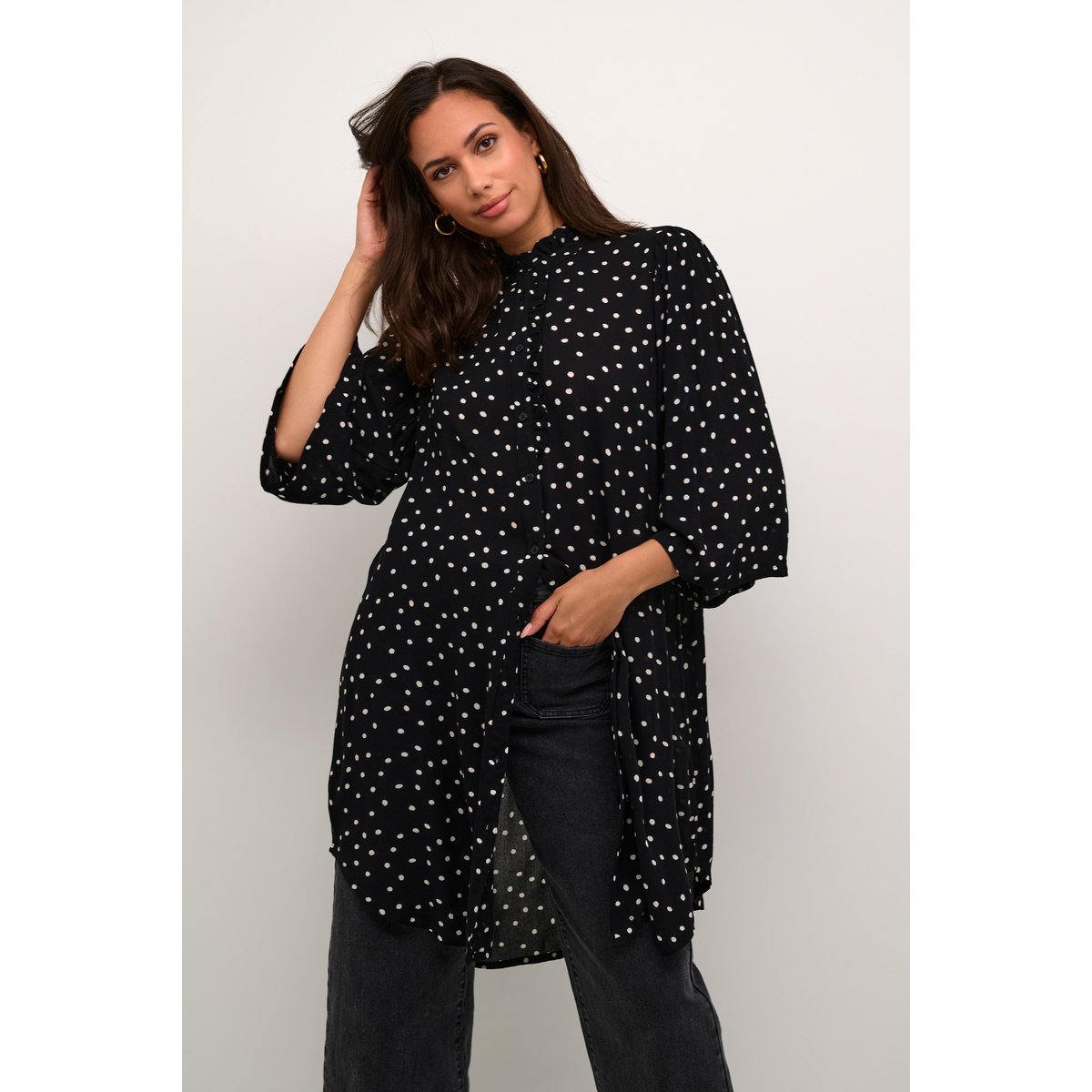 Dress noir/blanc a pois, KAFFE