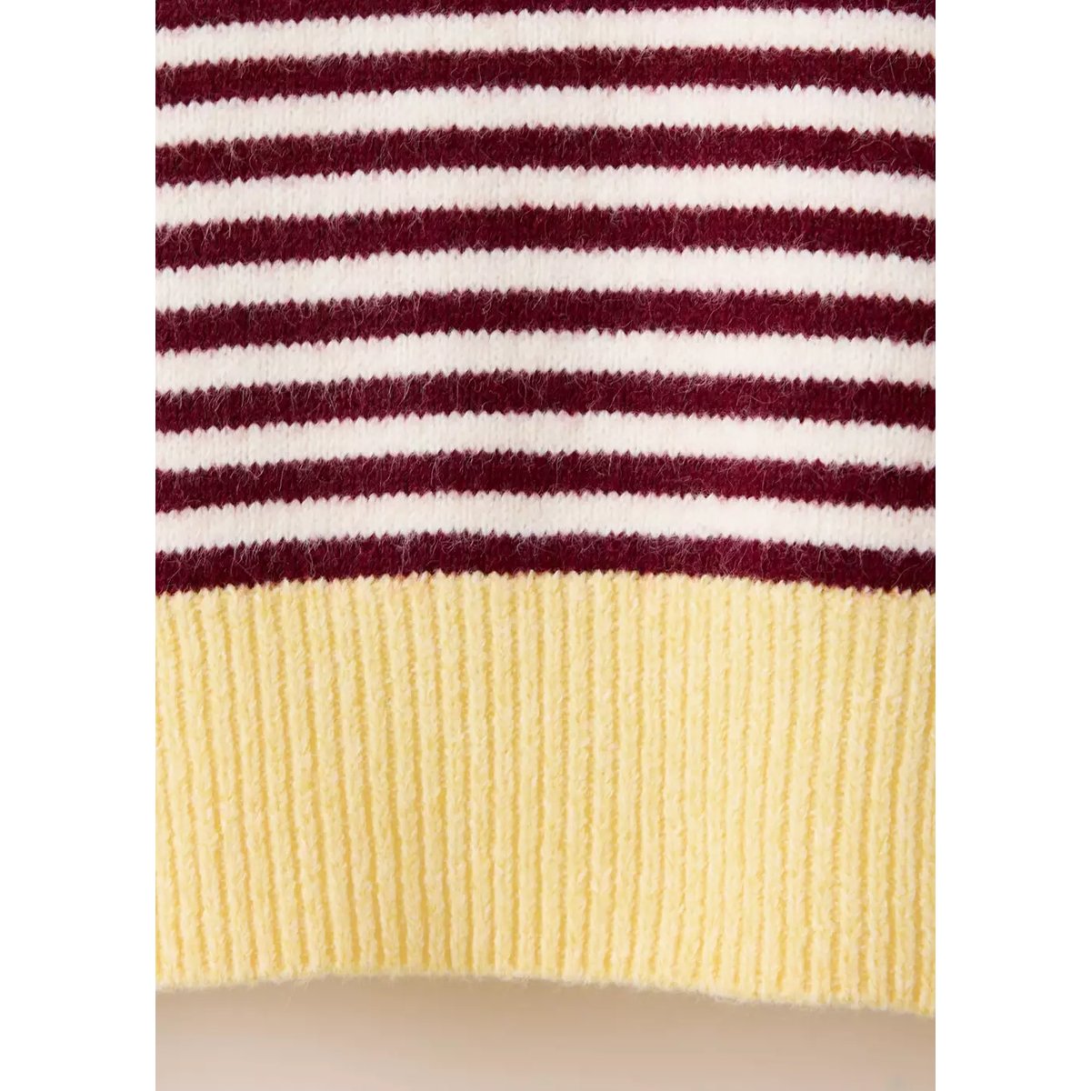 Pull-over à rayures contrastantes bordeaux, MANGO TEEN