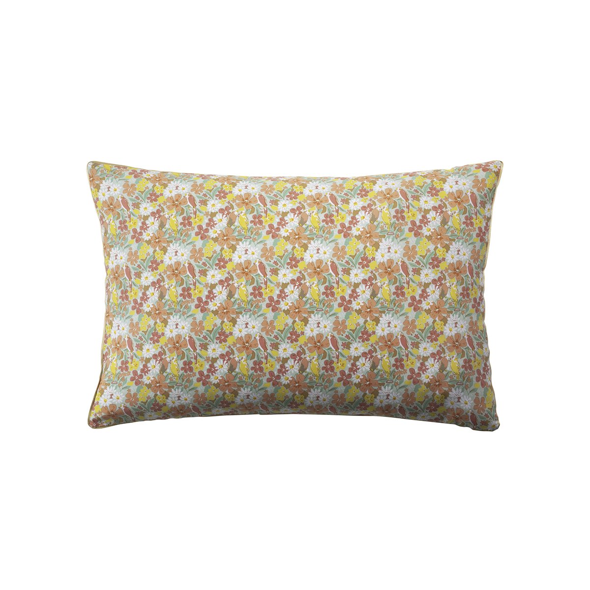 Taie d'oreiller imprimée en percale de coton, LOVE BIRDS rose, ESSIX