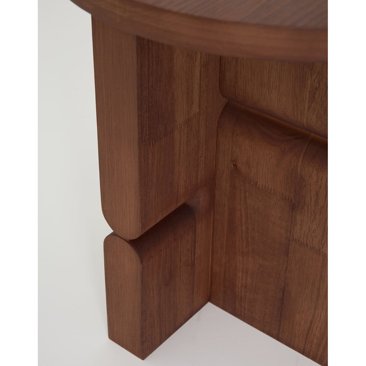 Tabouret et table d'appoint en bois teinté noon noyer, NOBODINOZ