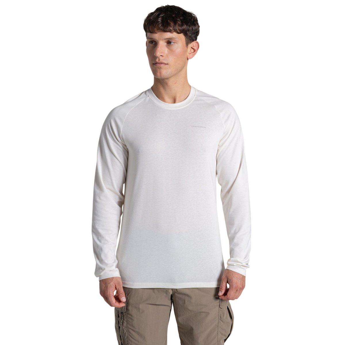 T-shirt manches longues motif/style logo NOUR blanc, CRAGHOPPERS