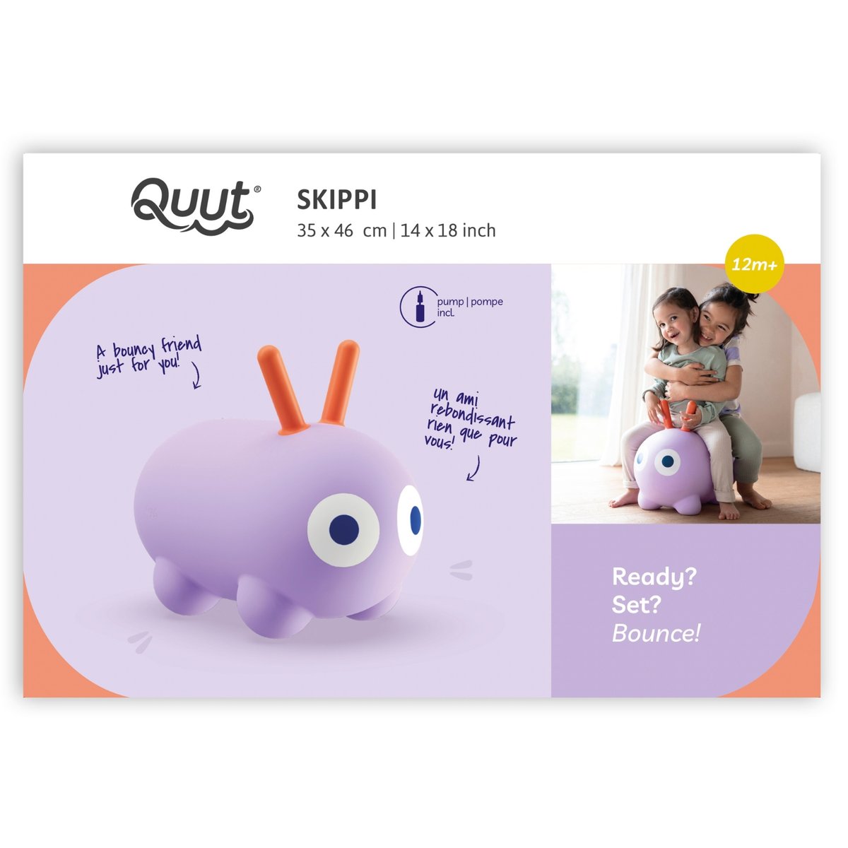 Ballon sauteur Skippi violet, rouge, QUUT