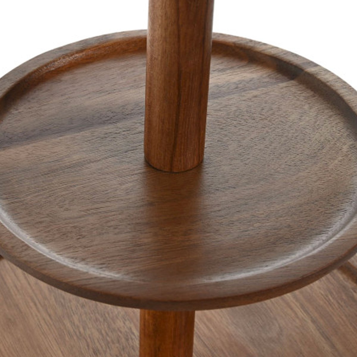Corbeille à fruits étagée décorative bois d'acacia 25x25x27cm bois, WADIGA