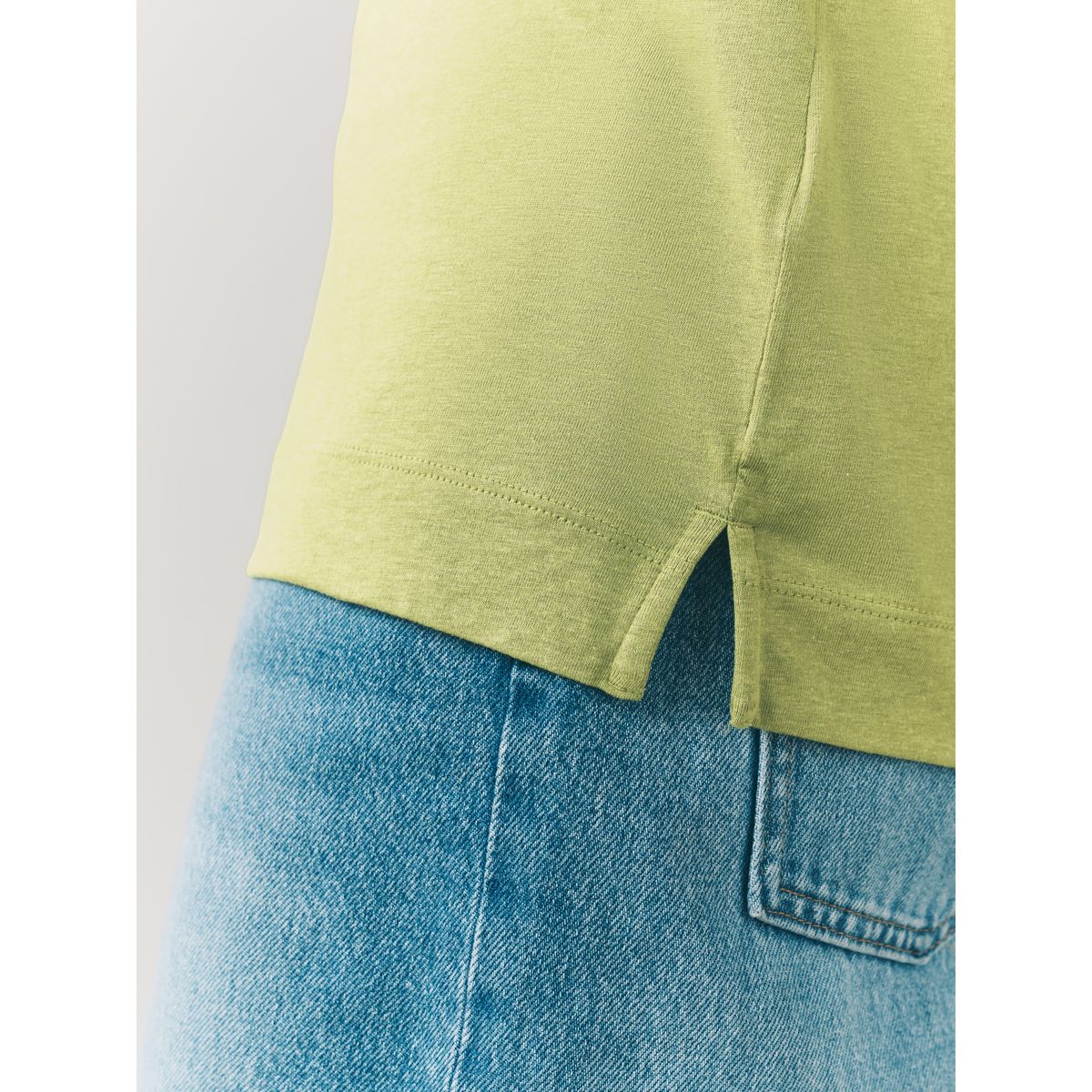 T-shirt ample en mélange de coton et modal vert, NEXT