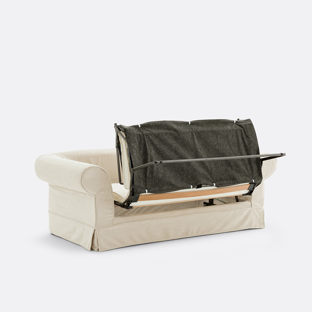 2- of 3-zits rechte bank van gemêleerd polyester, ADELIA beige   , LA REDOUTE INTERIEURS
