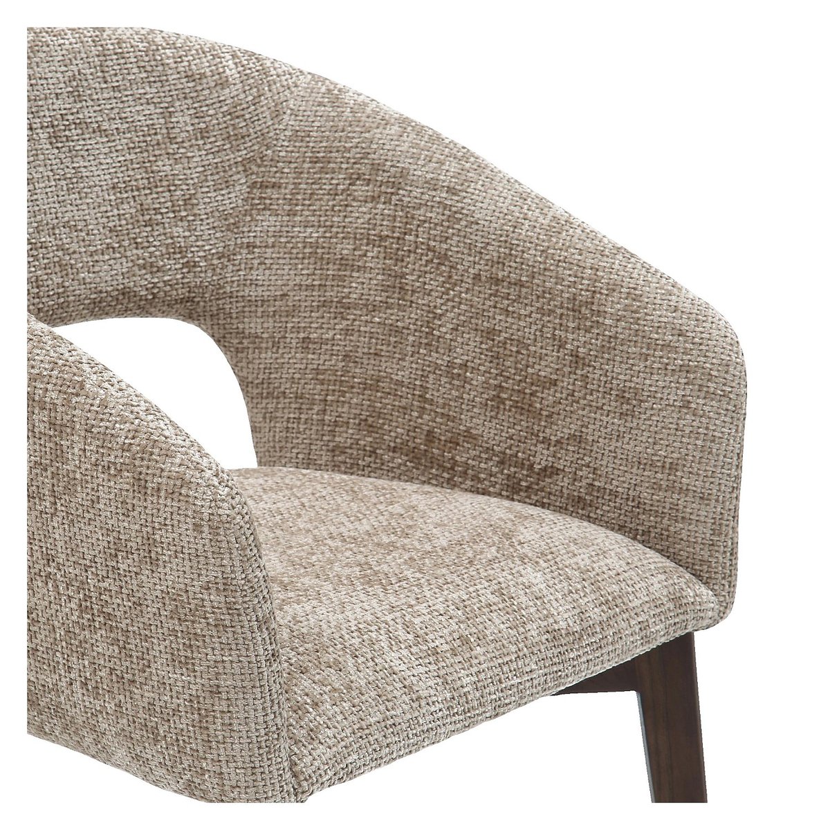 Chaise tissu RUSTI beige, HABITAT