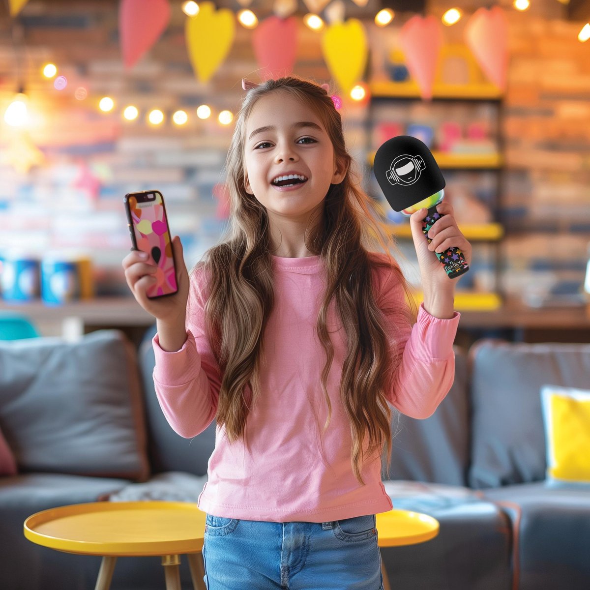 Karaoke Microphone Bluetooth/Sans fil noir, LEXIBOOK