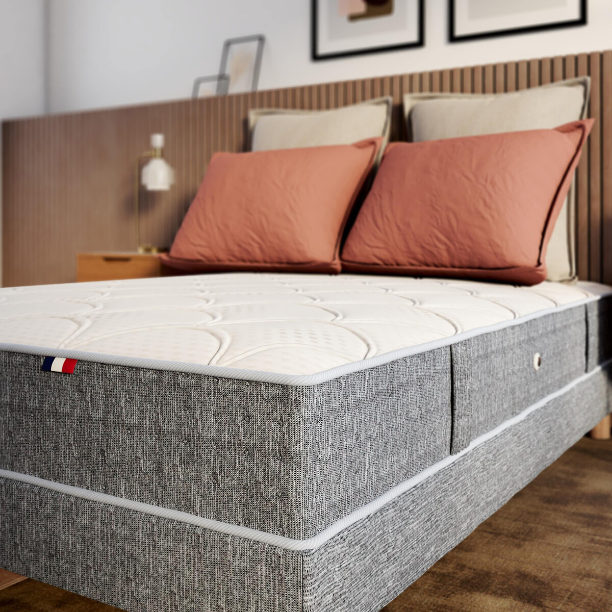 Rete imbottita déco con 15 doghe flessibili grigio, LA REDOUTE INTERIEURS