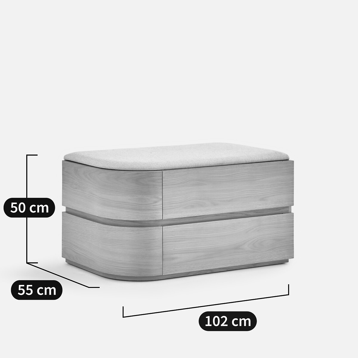 Mueble bajo para armario modular en chapa de roble, EVORIA natural, AM.PM