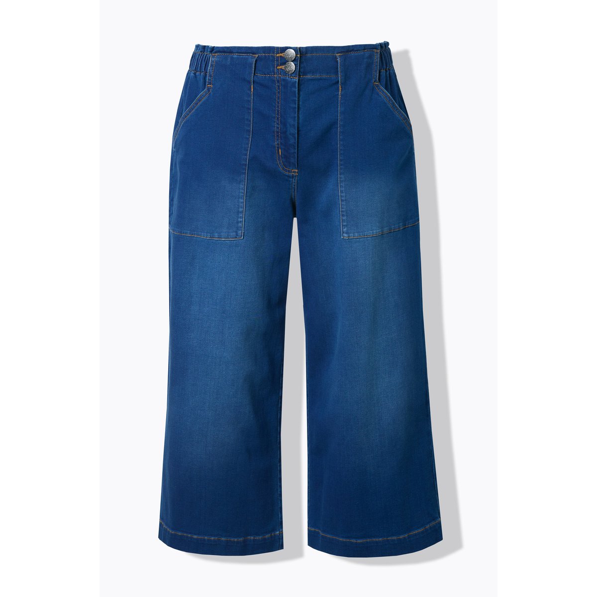 Jean Rose, jambe droite et large bleu jean, ULLA POPKEN