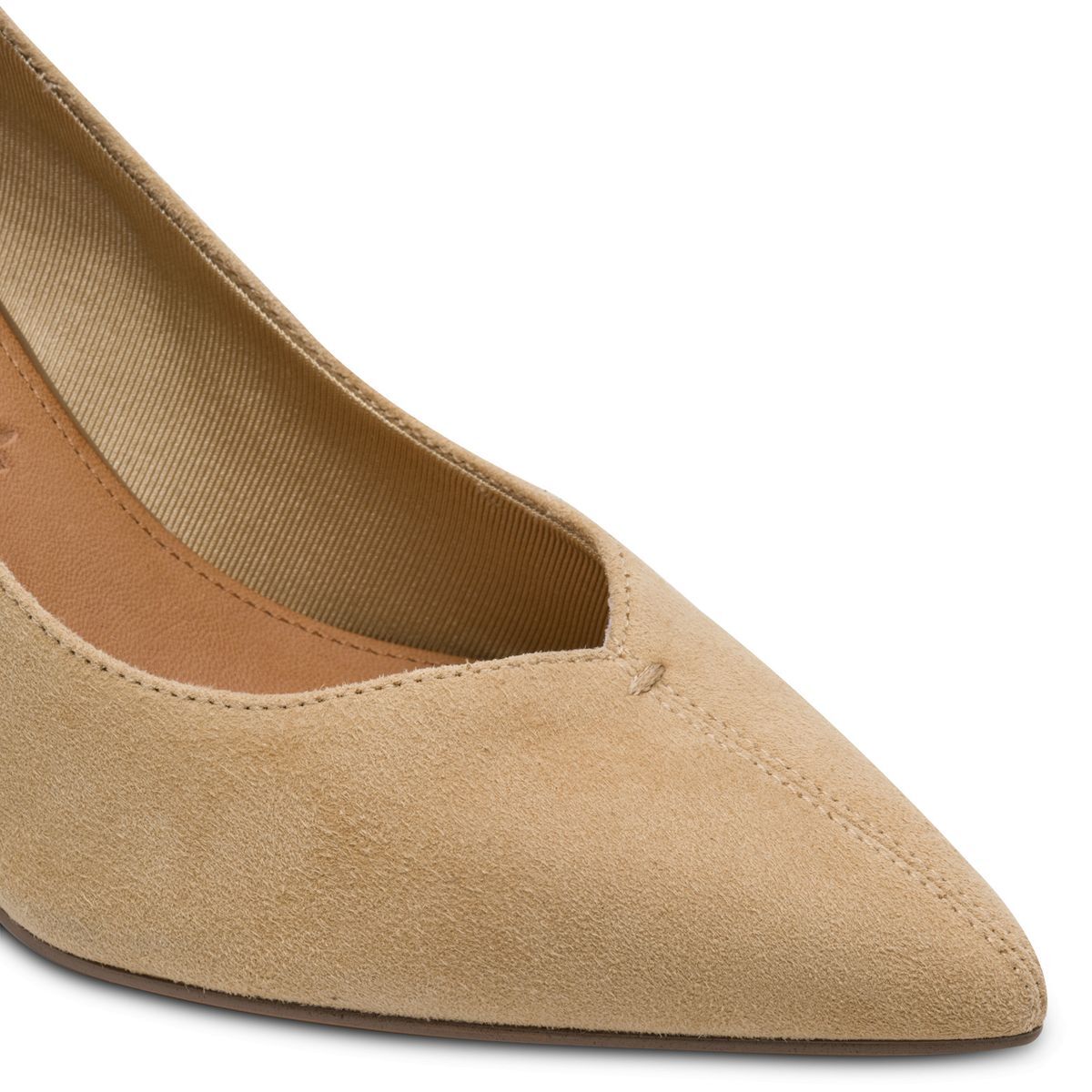 Escarpin en cuir beige ivoire camel, TAMARIS