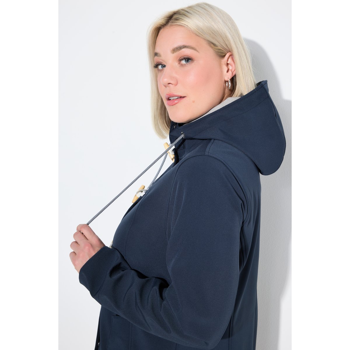 Veste Softshell HYPRAR à capuche marine, ULLA POPKEN