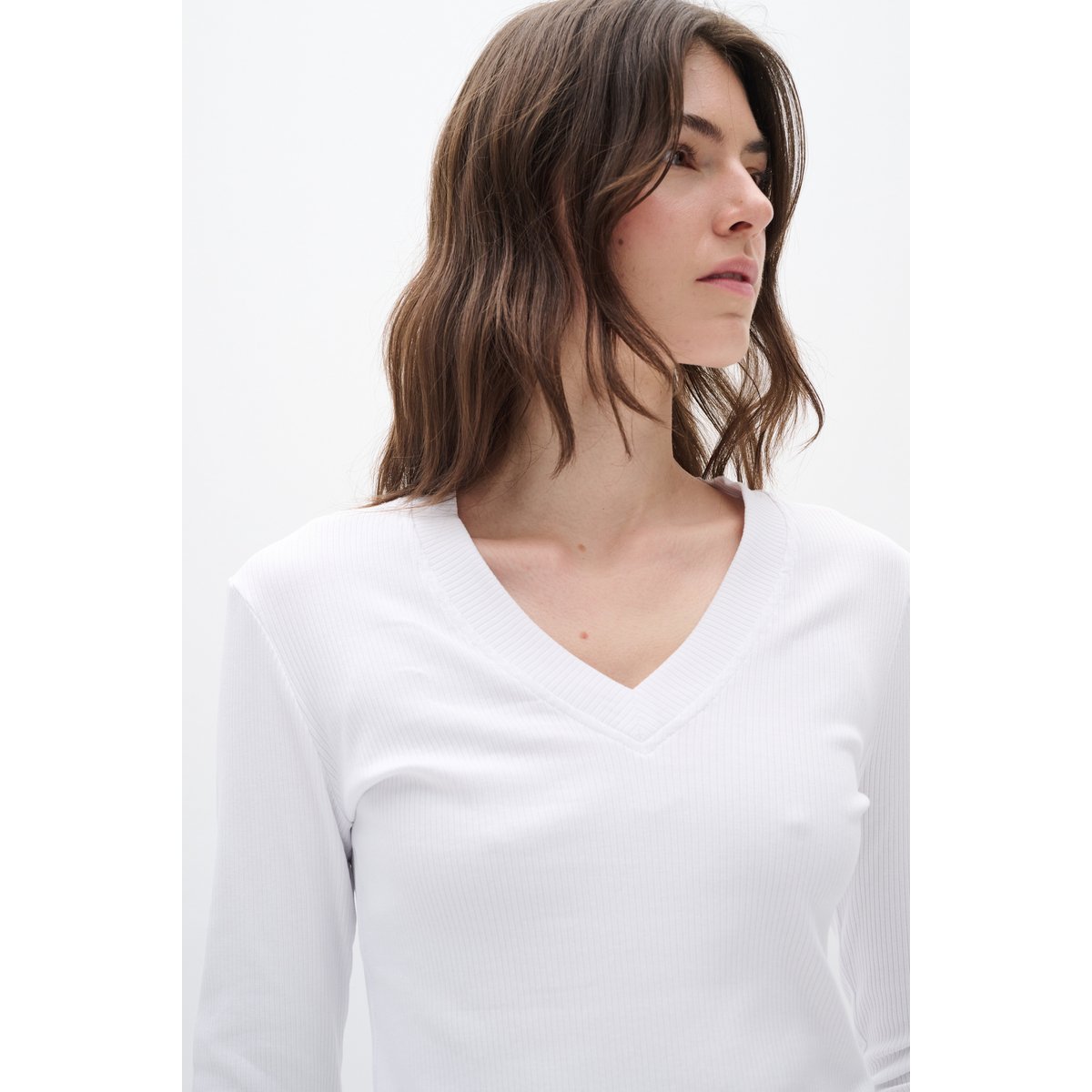 Jersey top blanc pure white, INWEAR