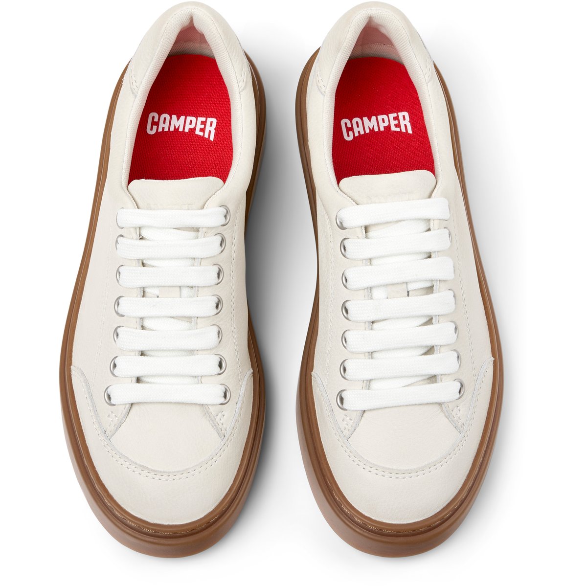 Baskets Runner Twentyfive Smooth Leather blanc naturel, CAMPER