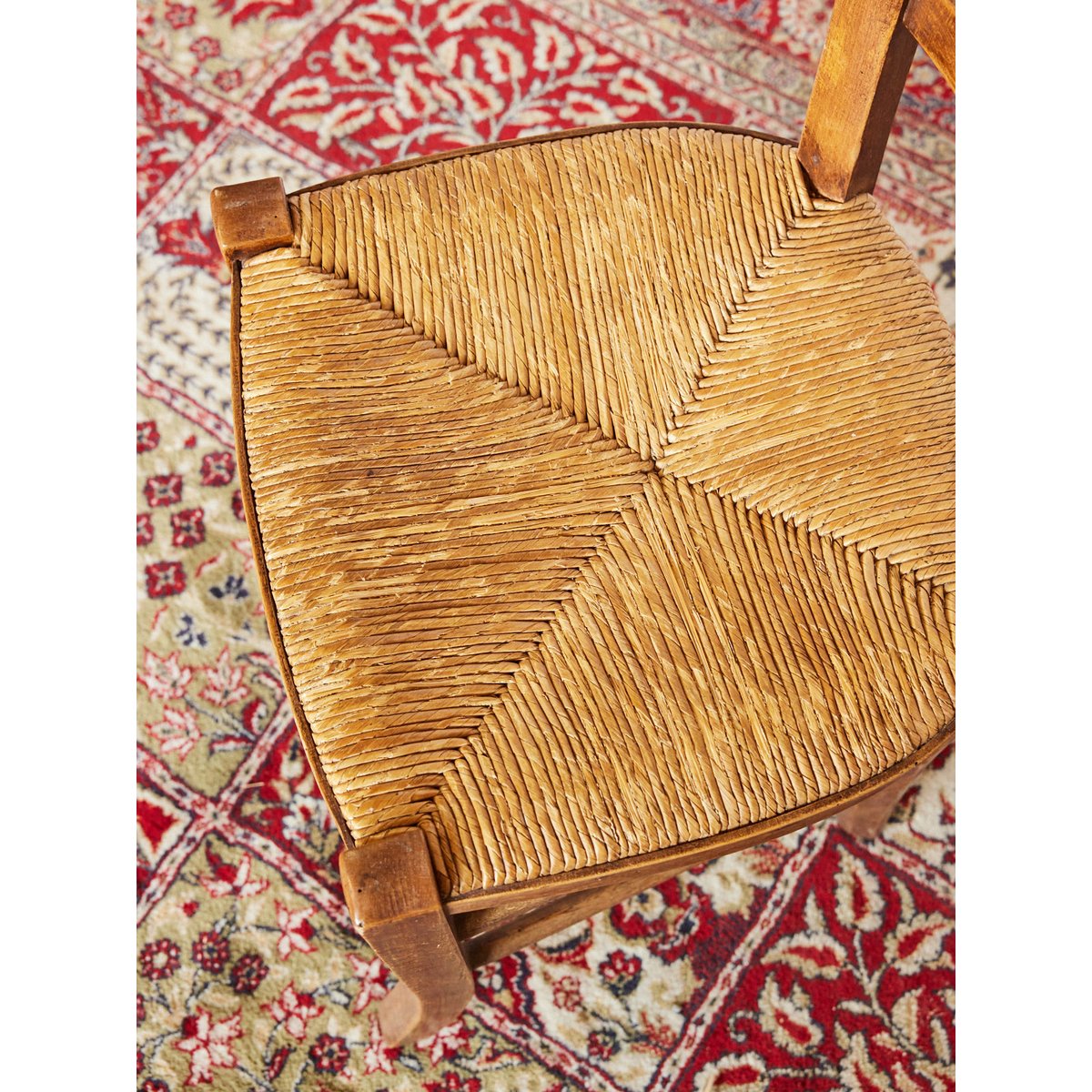 Lot de 6 chaises en hêtre Claude N°1438 - Bon état bois clair, DEBONGOUT