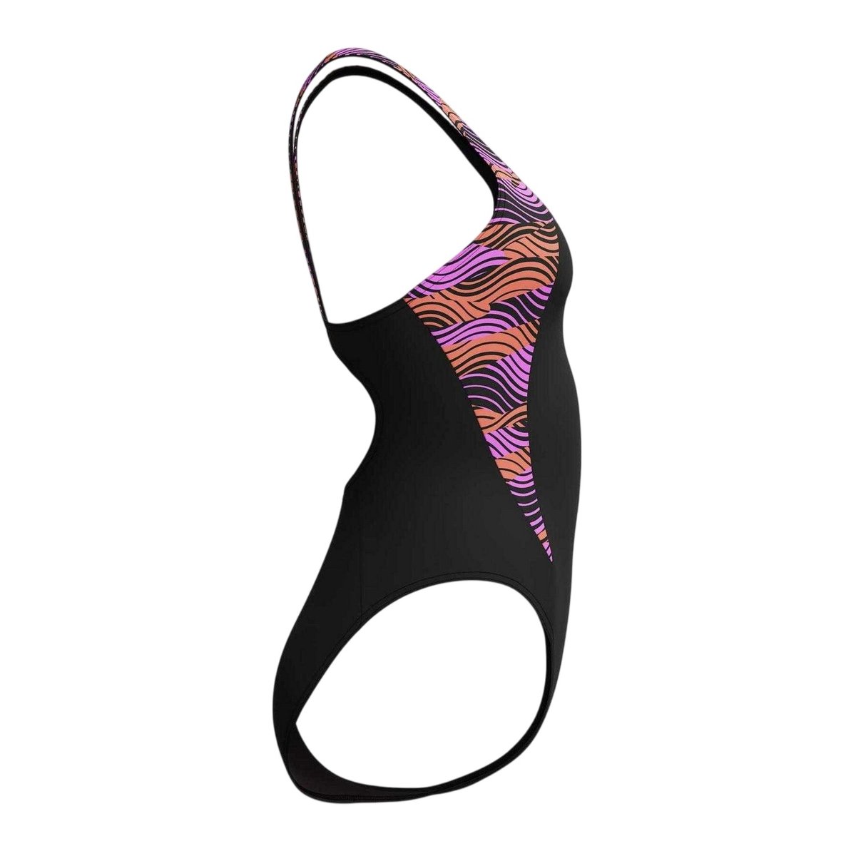 Maillot de bain 1 pièce motif/style imprimé SPLICE noir, SPEEDO
