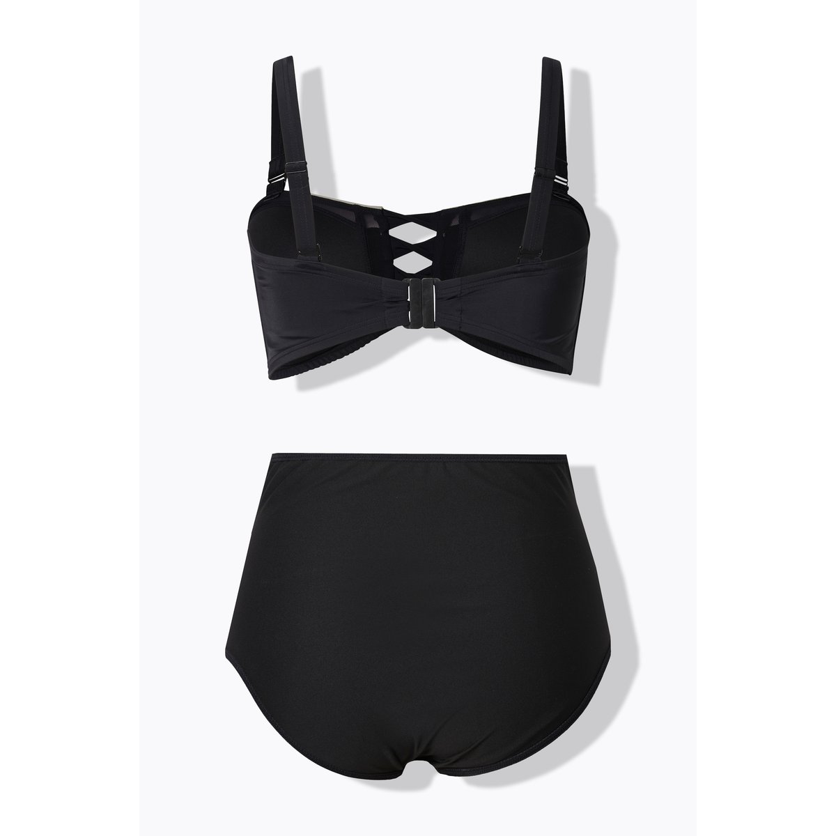Bikini à bonnets souples. Bretelles noir, ULLA POPKEN