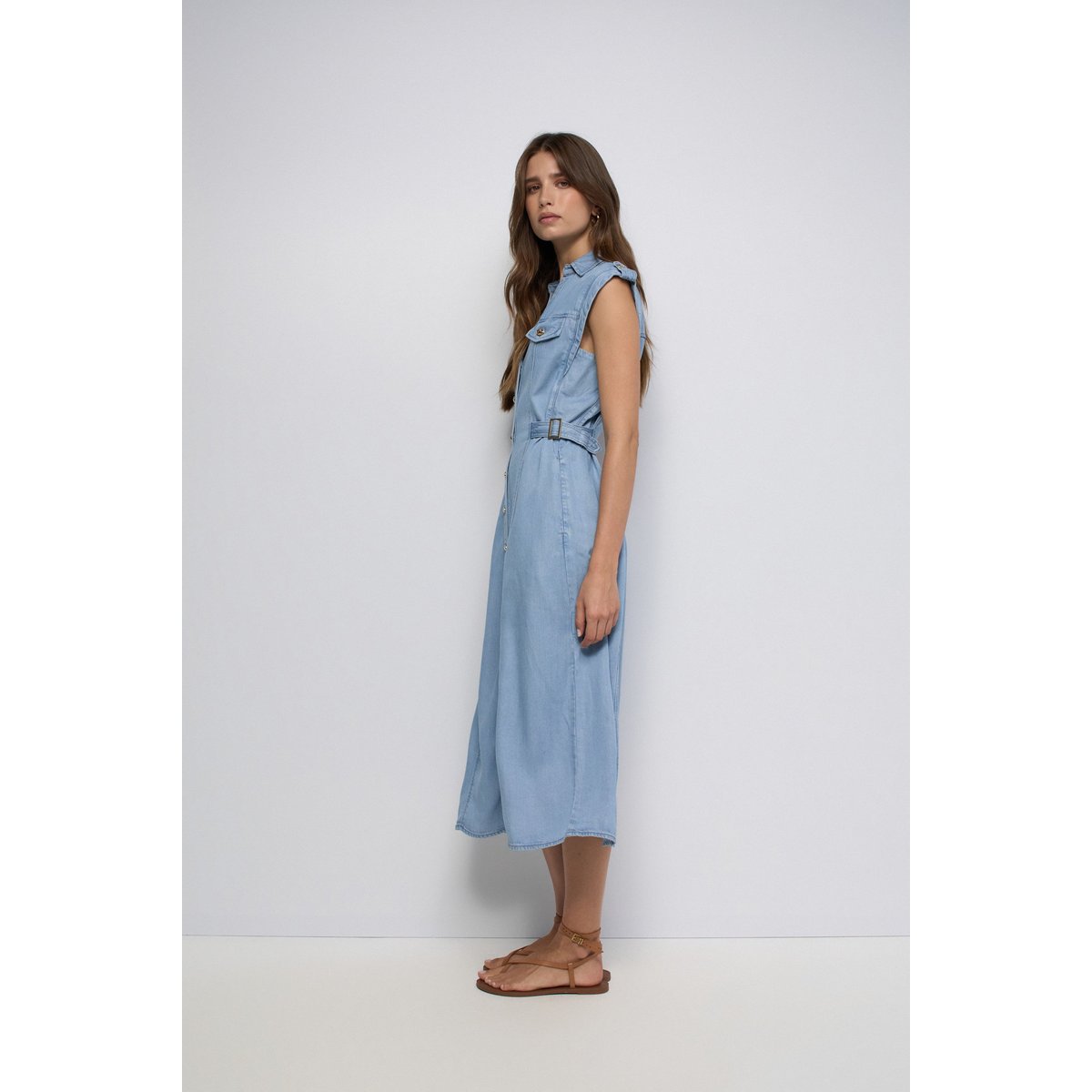 ROBE EN LIGHTDENIM bleu turquoise, SALSA JEANS