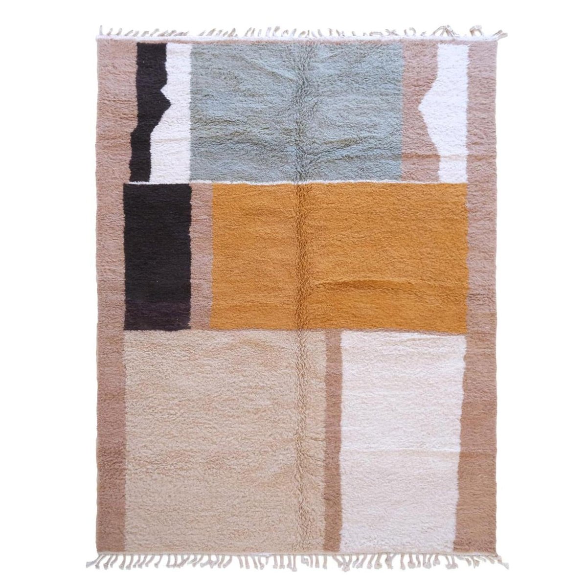 Tapis berbère élégant au style graphique en laine 255 x 355 cm palette colorée, AFK LIVING