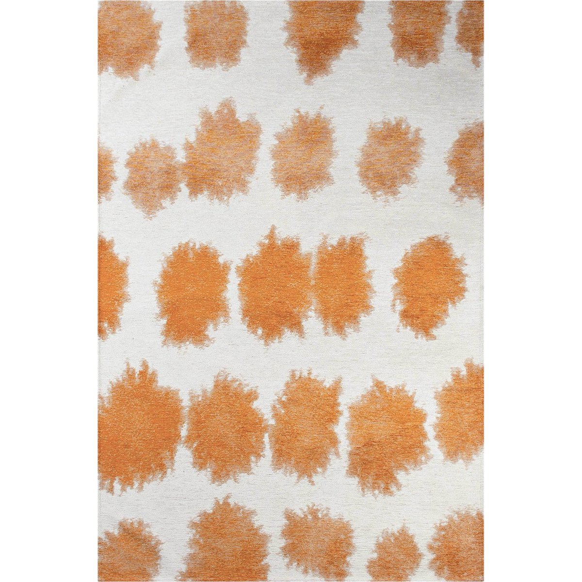 Tapis intérieur extérieur, PAINTBALL jaune ocre sur fond blanc, RECOLLECTION