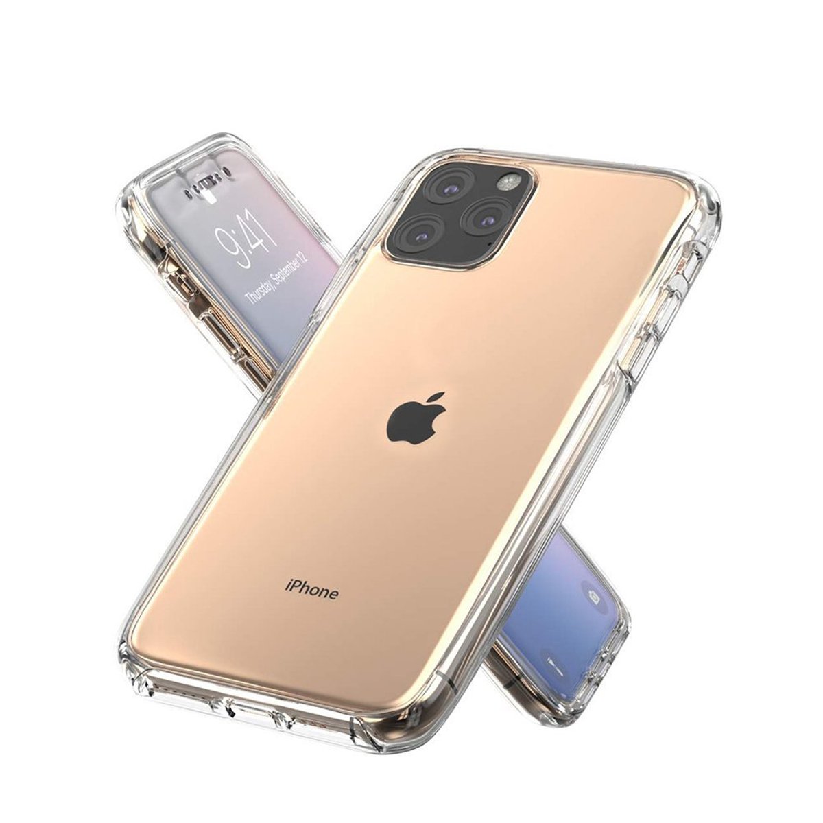 Coque 360 iPhone 11 Pro transparente, EVETANE