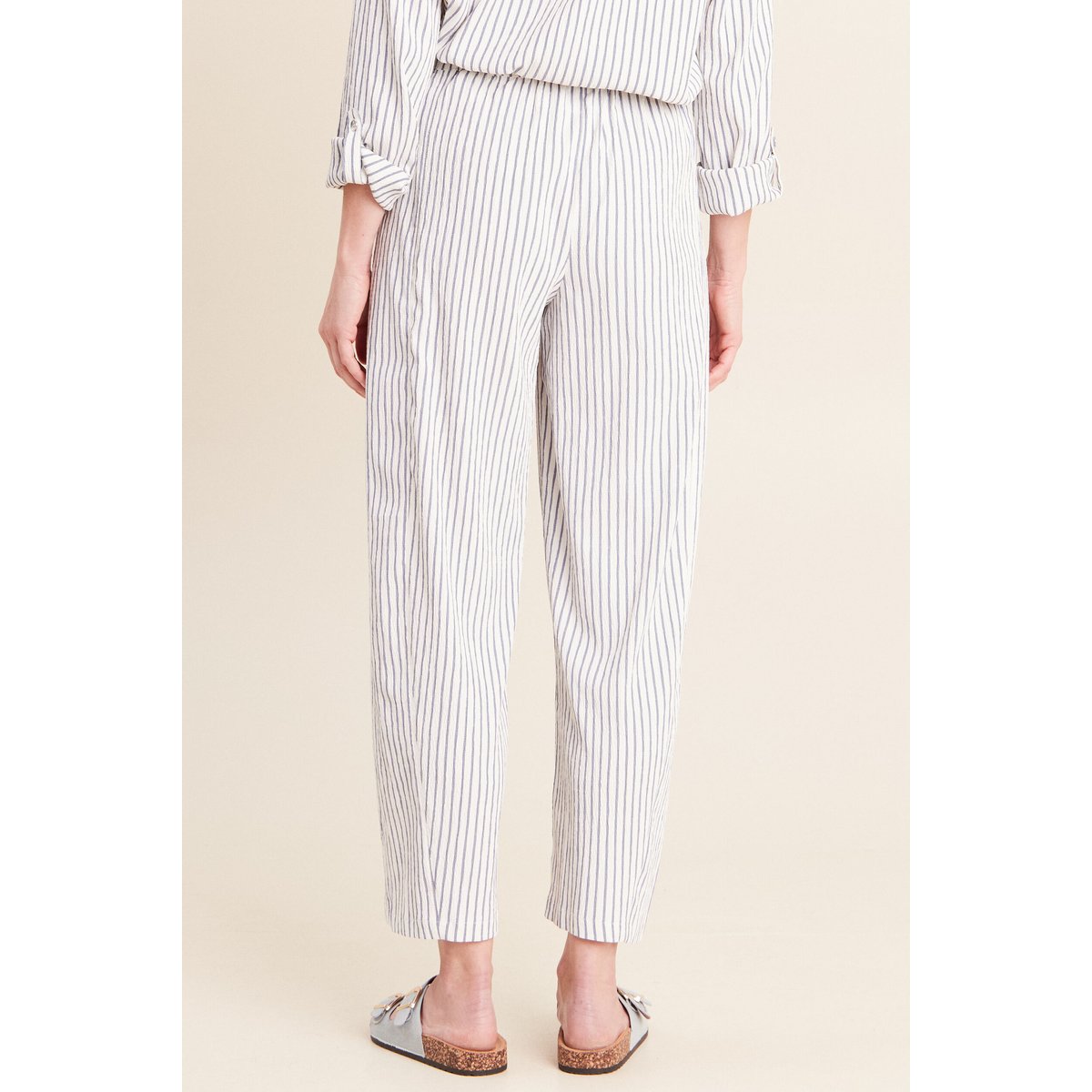 Pantalon large taille haute bleu, BREAL
