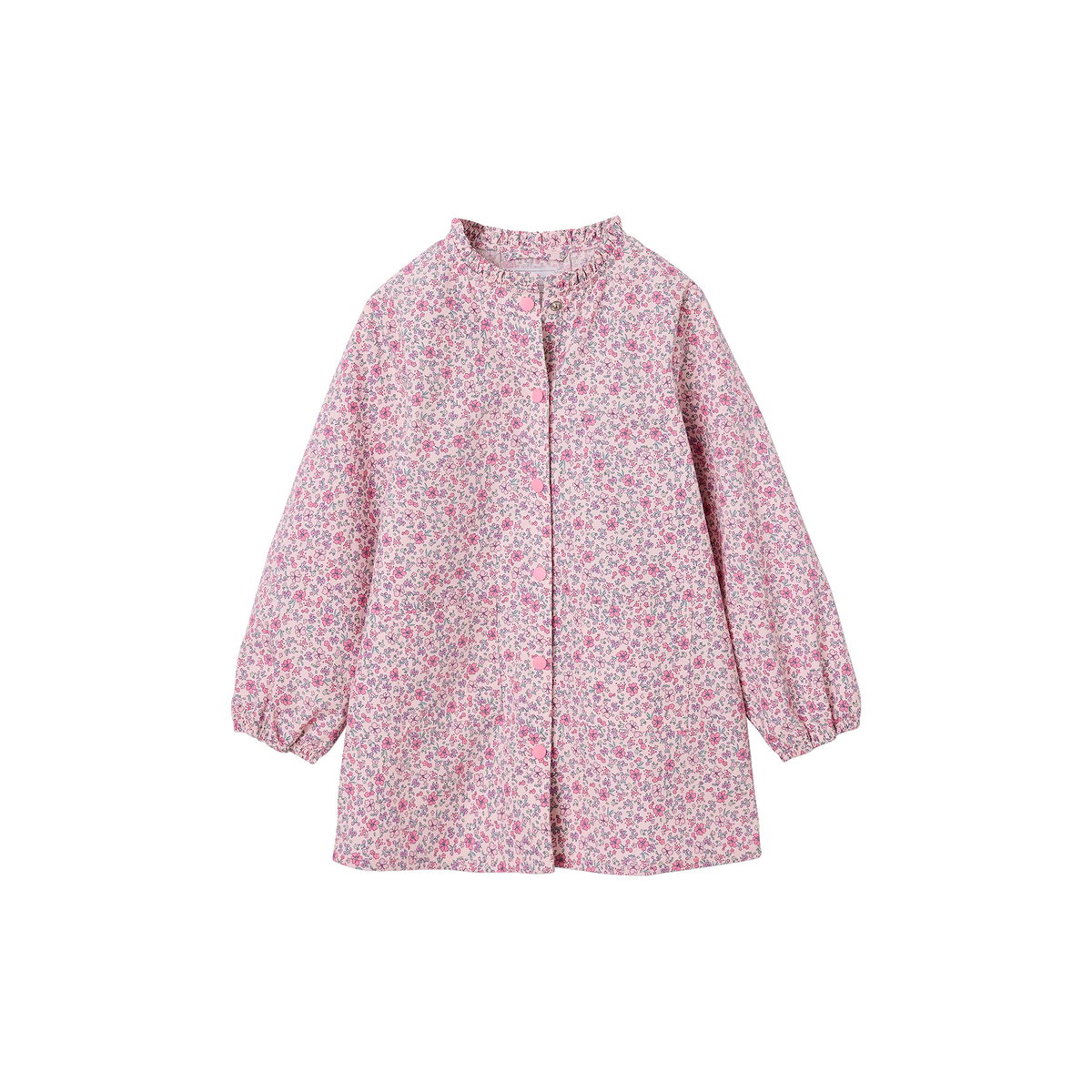 Tablier pressionné rose dragée, VERTBAUDET