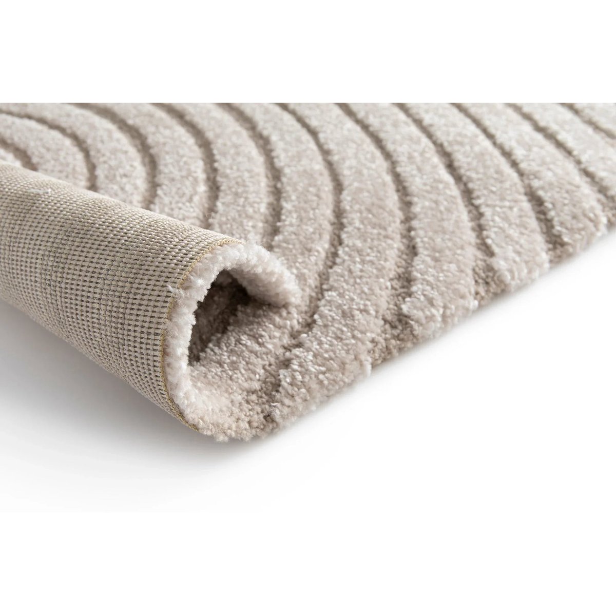 Tapis à relief doux et élégant GROOVE beige sable, AFK LIVING